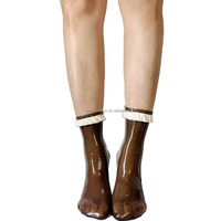 Chaussettes en latex naturel 100%, vêtements en latex sexy et hautement élastiques OEM ODM