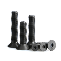 Tornillos de Cabeza Hexagonal CSK de Acero al Carbono de Alta Resistencia, Resistentes a la Corrosión, Grado 10.9, DIN7991, Acabado Negro, Suministro Personalizado