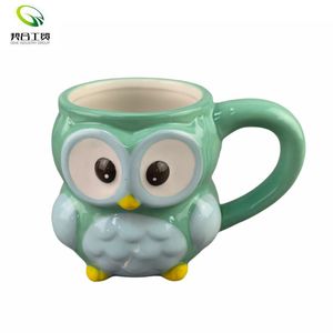 <strong>Owl</strong> <strong>Mug</strong> 3D Shaped Hand-painted Ceramic <strong>Owl</strong> <strong>Coffee</strong> Cup Vintage Porcelain Milk Tea <strong>Mugs</strong> in Bulk - Product Image 1