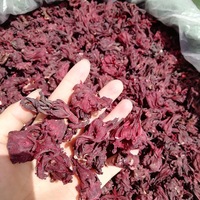 Fleur d'hibiscus séchée en morceaux entiers, fruit de roselle naturel, matière première pour thé, feuilles en vrac, durée de conservation de 24 mois, vente en gros usine