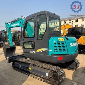Mini-excavatrice sur chenilles Sunward 70E de 7 tonnes d'occasion, faible nombre d'heures de fonctionnement - Moteur et système hydraulique d'origine |   Expédition mondiale - Product Image 3