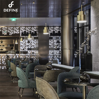 Hotel bedarf verwendet moderne blaue und goldene Couch Sofa Esszimmers tühle Tischset für Restaurant möbel