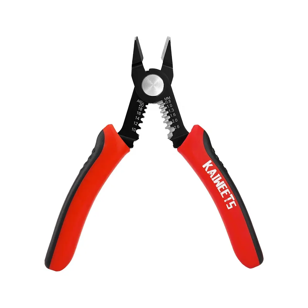Portable KWS-102 Wire Cutters Multi-angle Cutting 6 Inch TPR Handle Wire Stripper Pliers