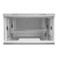 Baie de serveur murale assemblée 9U 19 pouces SCZT pour centre de données, porte en verre trempé, protection IP20, gris RAL7035, 6U SPCC
