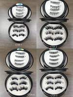 Cils magnétiques réutilisables ODM, demi-cils effet œil de chat, légers, glamour, avec applicateur, kit de cils magnétiques
