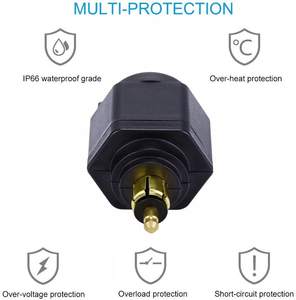 Prise de charge Powerlet à double USB, <span class=keywords><strong>adaptateur</strong></span> de chargeur, avec voltmètre LED, pour <span class=keywords><strong>BMW</strong></span> <span class=keywords><strong>moto</strong></span>, téléphone, <span class=keywords><strong>GPS</strong></span>, satellite (bleu), 1 DIN - Product Image 2