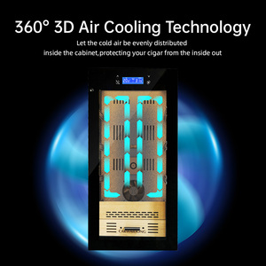 Intelligent Constant Temperature Humidity Electric Cigar Cabinet Cedar <b>Wood</b> Shelves Advanced Air Circulation Built-In 130L - Product Image 4