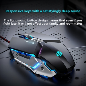 <span class=keywords><strong>Souris</strong></span> de jeu filaire INPHIC W2, 6 boutons programmables, design ergonomique, définition macro avec éclairage RVB - Product Image 4