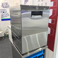 Lavavajillas Comercial Bajo Mostrador para Cafetería, Lavavajillas Eléctrico de Alta Temperatura, Acero Inoxidable 304, Tanque de Lavado de 18L, 1 Año de Garantía