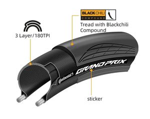 Neumático de Bicicleta <span class=keywords><strong>Continental</strong></span> Grand Prix para <span class=keywords><strong>Carretera</strong></span>, 700 x 25C 28C 30C 32C, Plegable, Tipo Clincher, <span class=keywords><strong>Tubeless</strong></span> - Product Image 4