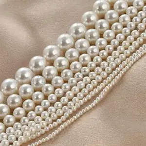 hot sale DIY Round Shell Pearl jewelry Beads size 2 3 4 5 6 7 8 10 12mm pprox 14.96 Inch 1634873