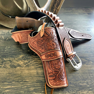 2026 Meilleures ventes Étui de ceinture en cuir Western tressé gaufré fait main pour port dissimulé, tailles personnalisées - Product Image 1
