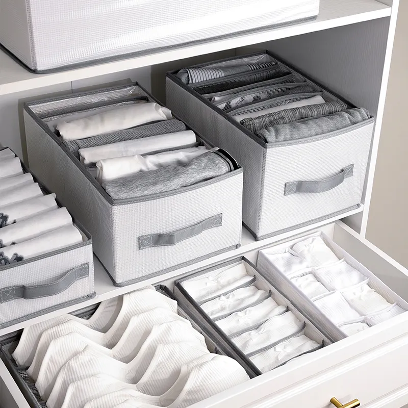 Sıcak satış giyim organizatör Modern büyük sürü eşya kutuları PVC örgü malzeme saklama kutusu özelleştirilmiş