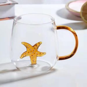 Vaso de Vidrio al por Mayor para Cerveza, Jugo, Refresco, Café, con Decoración de Personajes de Dibujos Animados en 3D, Animales y Plantas en el Interior - Product Image 1