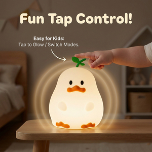 Silicone Kids Rechargeable Mini USB <strong>LED</strong> <strong>Night</strong> Light Cute Animal <strong>Love</strong> Duck Bedside Lamp Touch Control Colorful <strong>Night</strong> for Kids - Product Image 4
