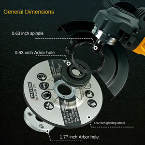 디월트 전문가용 DIY 무선 브러시리스 앵글 그라인더 9000 RPM 절단 디스크 맞춤형 배터리 용량 산업용 중형 - Product Image 4