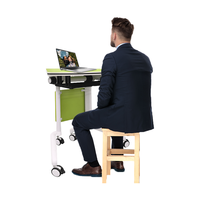 Bureau sectionnel en gros de qualité HPL Compact Board Table ronde modulaire avec roues pour bureau de Table pliante de conférence en classe