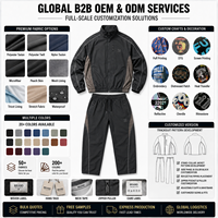 Survêtement Homme Personnalisé avec Logo OEM, Veste Zippée Charbon, Pantalon Coupe Droite, Piping Colorblock – Fournisseur en Gros pour Marques