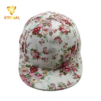 Topi Snapback Kanvas Berkualitas Tinggi 100% Katun dengan Cetakan Daun Bunga dan Leopard, Karakter Tropis Hawaii, Jersey Outdoor