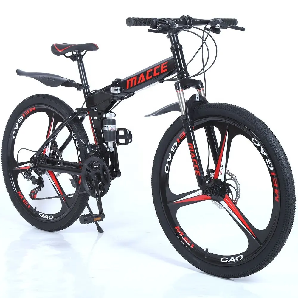 Wholesale Best 26 Inch 21 Speed Full Suspension Black Bicicletas Cycle For Man Cycling Folding Bike MTB Velo Mountain Bicycle