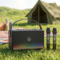 Enceinte karaoké XDOBO Mirage 130W avec 2 micros sans fil et lumière LED, entrée guitare, charge Type-C, puissance de crête 180W pour fêtes en extérieur