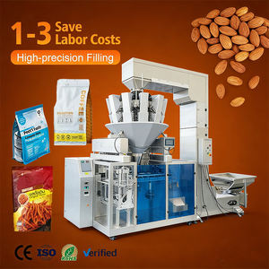 Machine <span class=keywords><strong>de</strong></span> pesage et d'emballage multifonctionnelle automatique pour granulés alimentaires, noix, arachides, raisins secs, pignons <span class=keywords><strong>de</strong></span> pin, noix <span class=keywords><strong>de</strong></span> cajou, en sachets et pochettes - Product Image 1