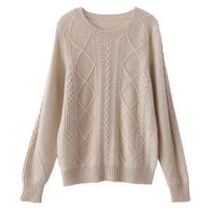 Maglione Giallo Brillante da <span class=keywords><strong>Donna</strong></span> con Collo Rotondo in Cotone Organico, Design Personalizzato per Climi Freddi, Vendita all'Ingrosso - Product Image 5