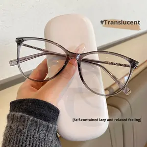 インターネットセレブ超軽量ヴィンテージレトロキャットアイACブルーライトカットメガネ丹陽処方箋メガネ女性近視 - Product Image 1