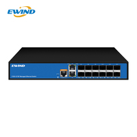 EW-S3914GM Switch Ethernet Gestionado L2+ de 12 Puertos SFP Gigabit con 2 Puertos GE RJ45, Gestión Web y Respaldo de Enlace Redundante para Campus y Hoteles