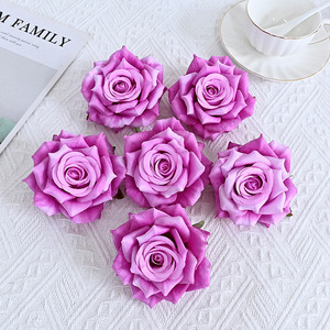 Venta al por Mayor <span class=keywords><strong>de</strong></span> Cabezas <span class=keywords><strong>de</strong></span> Rosas Artificiales <span class=keywords><strong>de</strong></span> Seda para Decoración, 10 cm, 20 Colores - Product Image 6