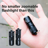 Linterna LED Recargable TANK007 E16 Mini de Aluminio EDC, Lámpara Magnética con Zoom para Senderismo al Aire Libre, Linterna de Llavero