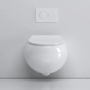 Placard à eau blanc/noir, articles sanitaires muraux suspendus, toilettes de salle de bain en céramique