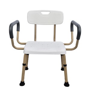 Wei Xuankang Shower Chair Aluminum Alloy With Foam Armrests And <b>Backrest</b> For Bathroom Safety Equipment - Product Image 4