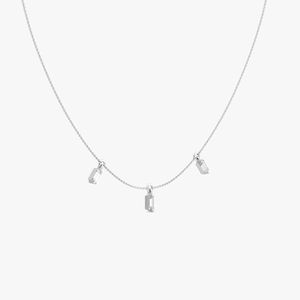 Collar con Colgante de Lujo Chapado en Rodio con Diamante Cultivado en Laboratorio con Corte Brillante Certificado por IGI en Oro Amarillo de 14K para Mujer, para Fiestas y Bodas, 5 g - Product Image 1