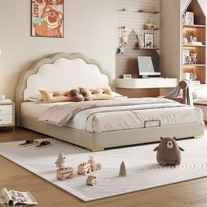 Camas de 1.5m para Niñas o Niños, Camas de Princesa de 1.8m, Muebles de Dormitorio para Bebés, Dormitorio Infantil Nórdico, Cama con Almacenamiento - Product Image 1