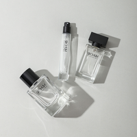 CHUM lüks dikdörtgen mat parfüm şişeleri 30ml 50ml boş geri dönüşümlü cam Zamac Metal kapak ve pompa püskürtücü ile toptan