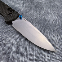 Couteaux BM 535 EDC avec manche en fibre de carbone noire, couteau de survie en plein air, couteau de chasse, couteau pliant tactique de poche