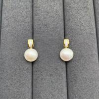 Boucles d'oreilles pendantes géométriques élégantes de style français classique en perles, de haute qualité et tendance, pour la vente en gros