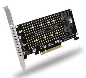 Dual M.2 Nvme Để <span class=keywords><strong>PCI</strong></span> <span class=keywords><strong>Express</strong></span> X8 4.0 <span class=keywords><strong>Raid</strong></span> Điều Khiển Pcie Chia Thẻ 2 Cổng M2 Nvme M Key Cho 2230 2242 2260 2280 22110 Nvme SSD - Product Image 3