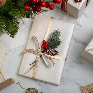 Ivory Wrapping <b>Paper</b> Jumbo Roll 30 Inch X 33 Feet Solid Color Pearly Lustre Wedding Gift Wrap Birthday - Product Image 2