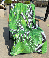 Serviette de plage gaufrée en microfibre, grande taille, légère et à séchage rapide, idéale pour les voyages, pour adultes, hommes et femmes – Offre estivale