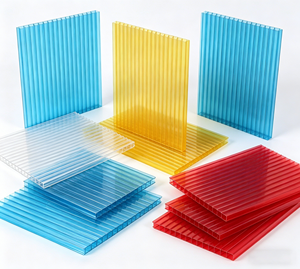 Feuille de plastique multicouche <span class=keywords><strong>alvéolaire</strong></span> résistante aux UV et anticorrosion en <span class=keywords><strong>polycarbonate</strong></span> (PC) pour protection solaire - Product Image 5