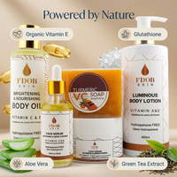 Ensemble de cinq produits de soin de la peau à la vitamine C naturelle et biologique, au glutathion, pour éclaircir et lutter contre le vieillissement, marque privée