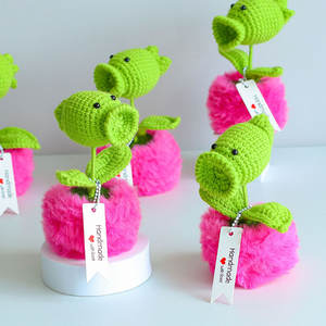 อุปกรณ์ตกแต่งกระถางต้นไม้ขนสัตว์ถักด้วยมือสำหรับใช้ในสำนักงานหรือในบ้าน - Product Image 3