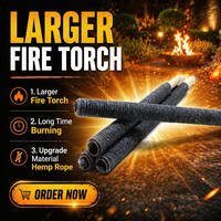 Lampe torche en coton ciré en gros, extra large, avec poignée en bois, pour fêtes en plein air, randonnée et alpinisme