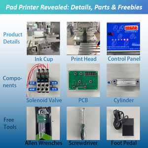 MINGKE Multi-Material Silicona Plástico Caja de metal Doble color Semiautomático Taza de tinta cerrada Impresora Tempo Pad - Product Image 4