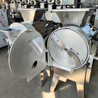 Industriële automatische snijmachine voor citroenen, appels, bananen, kokosnoten, uien, aardappelchips, fruit en groenten.