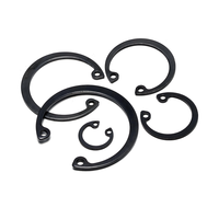 DIN472 65Mn/Stainless Steel Internal Circlips Retaining Rings with Black Finish for Heavy Industry Applications