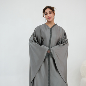 2026 Loriya New Eid Abaya Islamic Clothing Modest Women's Dresses Closed Abaya With Lace <strong>Kaftan</strong> Abaya Women Muslim Dress <strong>Summer</strong> - Product Image 4