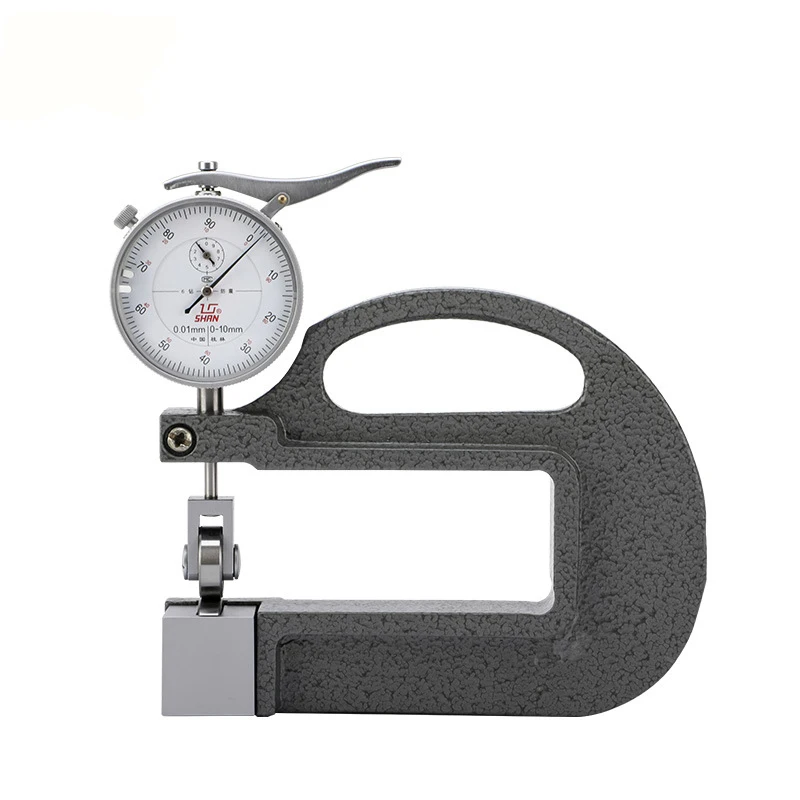 0-10mm thickness gauge with roller insert 0.01mm Continuous Dial Thickness Gauge